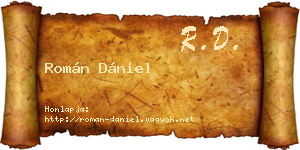 Román Dániel névjegykártya